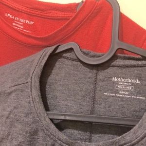Two nursing/maternity blouses + nursing bra
